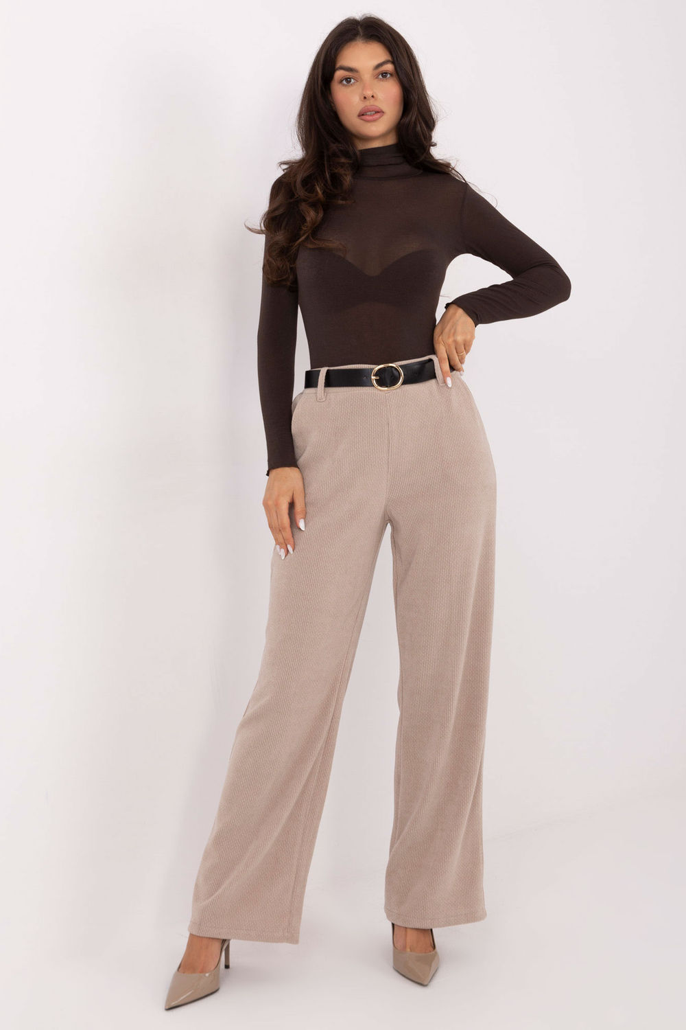 Image of Pantalon femme beige