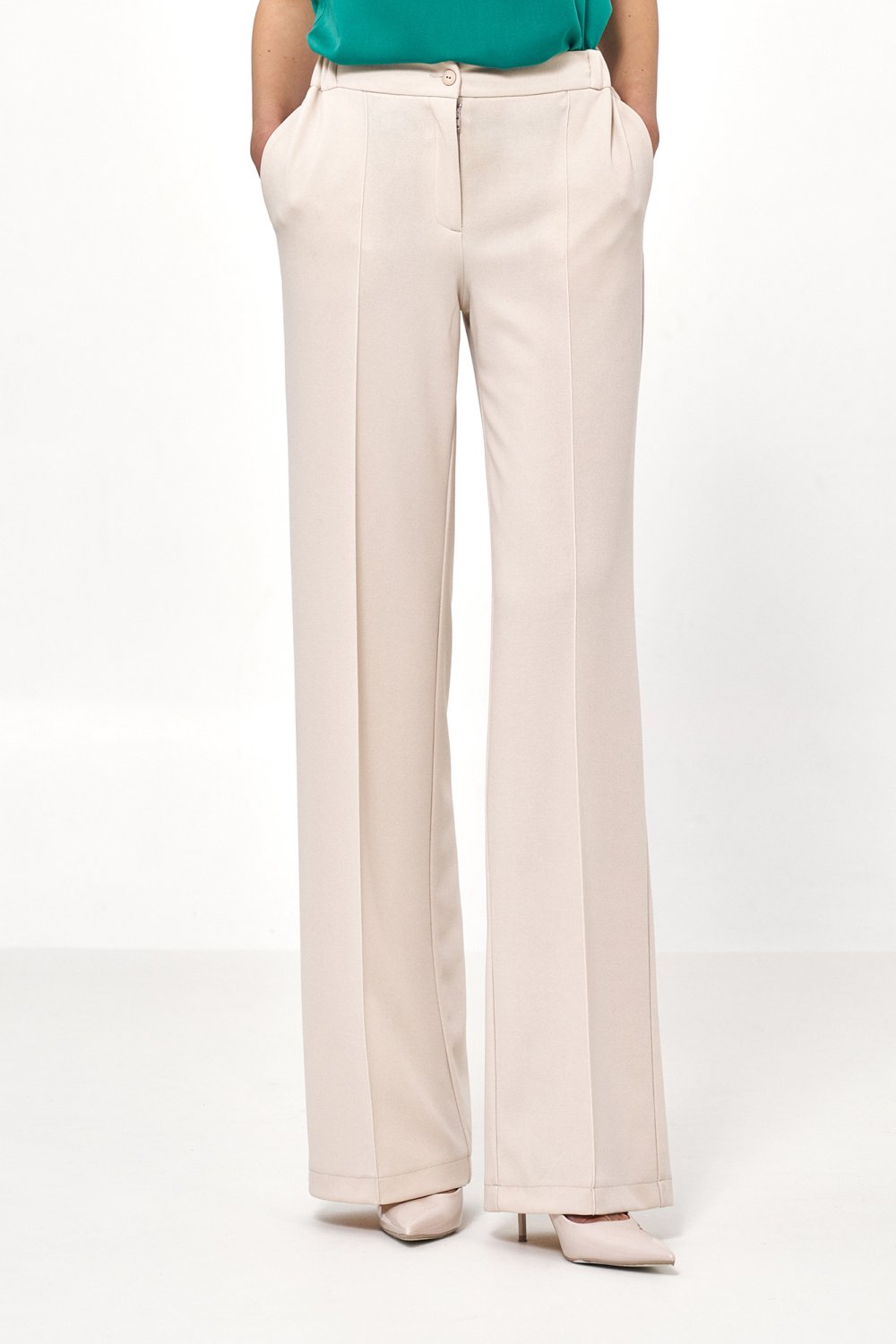 Image of Pantalon femme beige