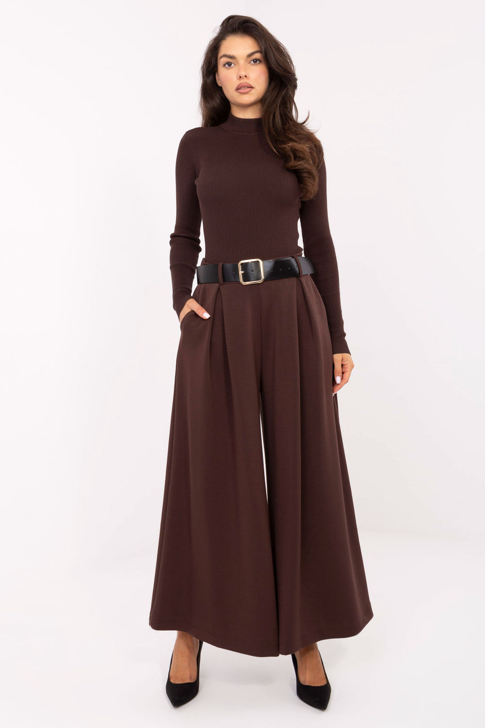 Image of Pantalon femme brun