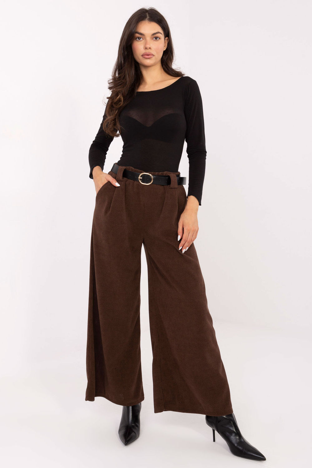 Image of Pantalon femme brun
