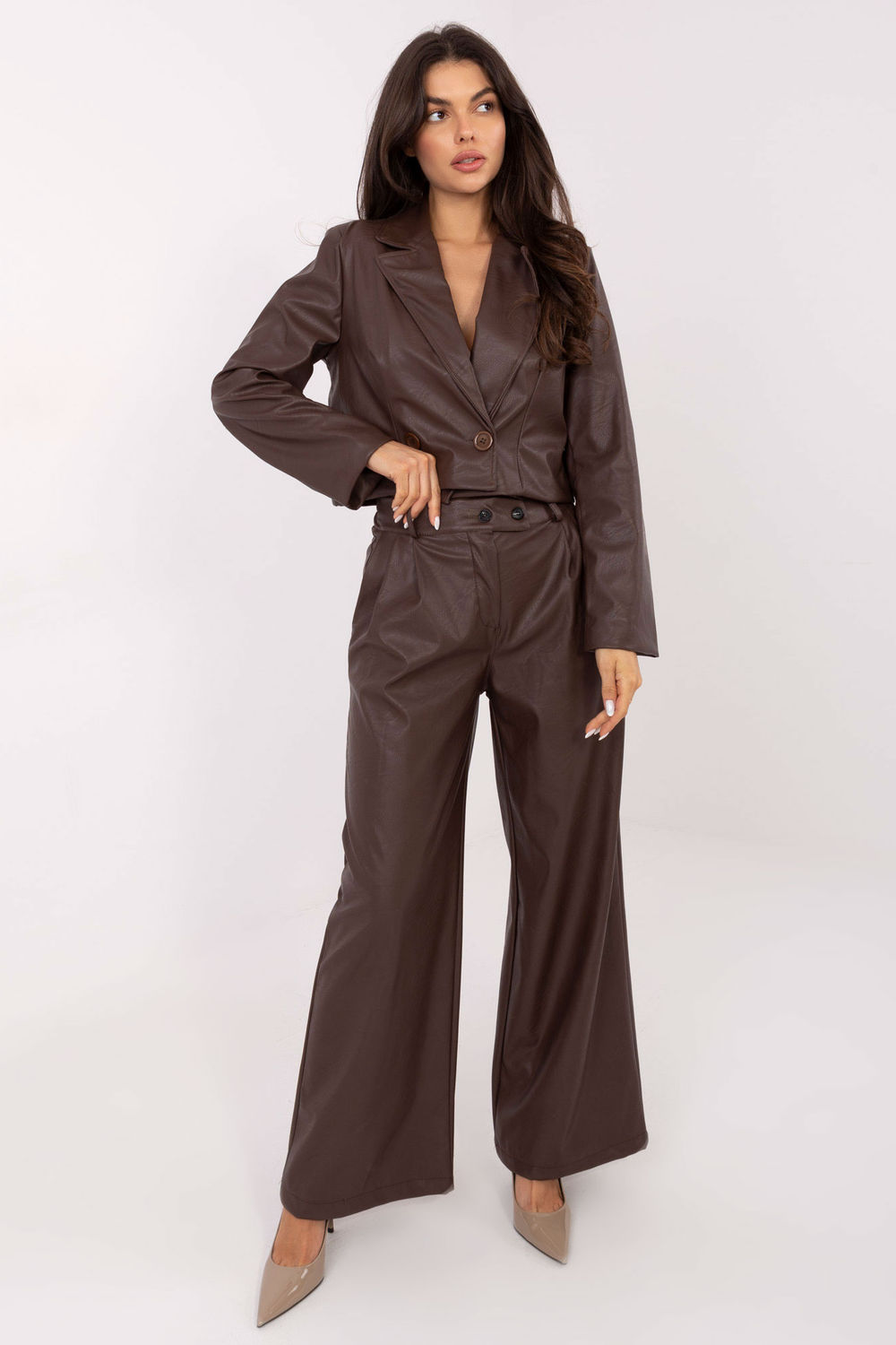 Image of Pantalon femme brun