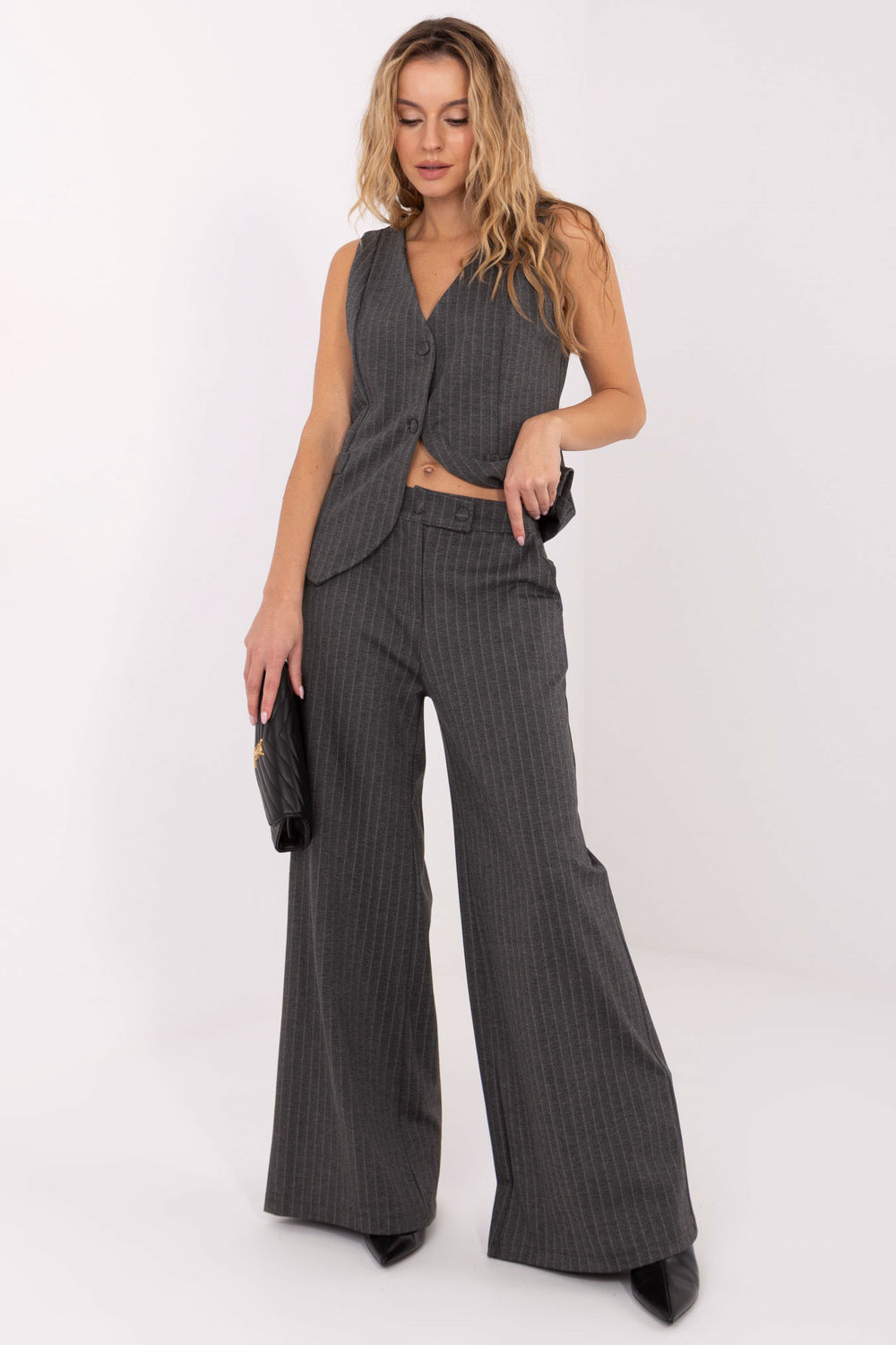 Image of Pantalon femme gris