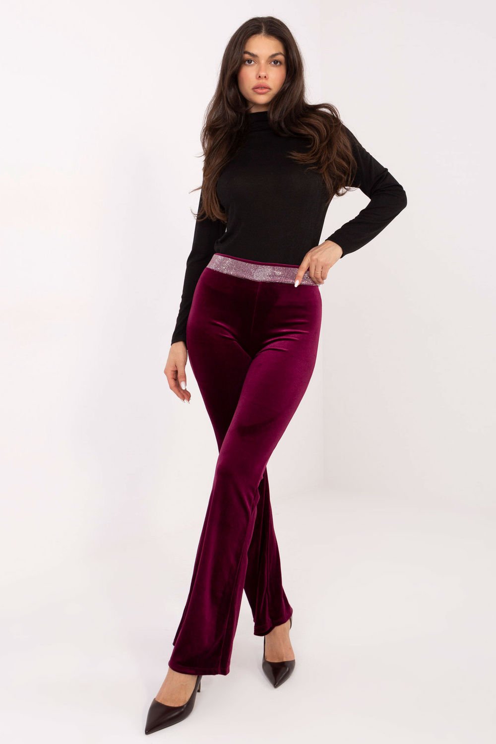 Image of Pantalon femme rouge
