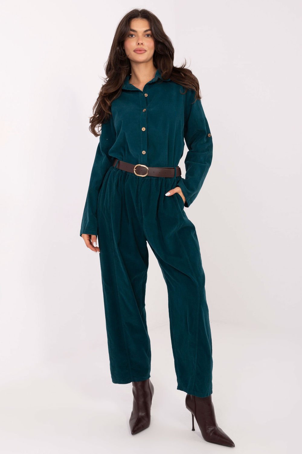 Image of Pantalon femme vert