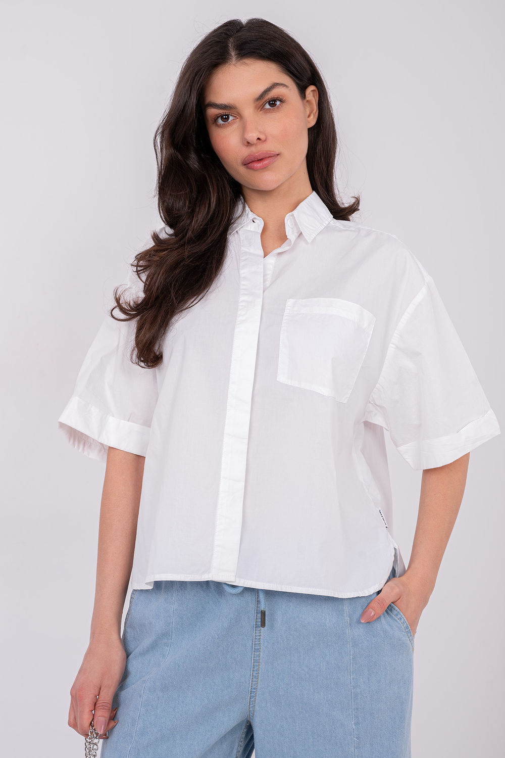 Image of Chemise manche courte blanc