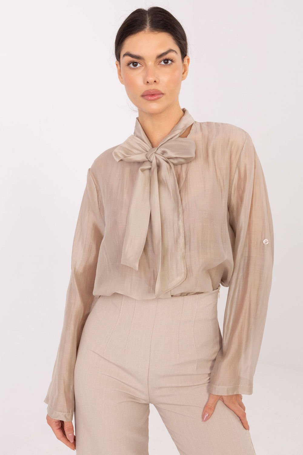 Image of Chemise manche longue beige