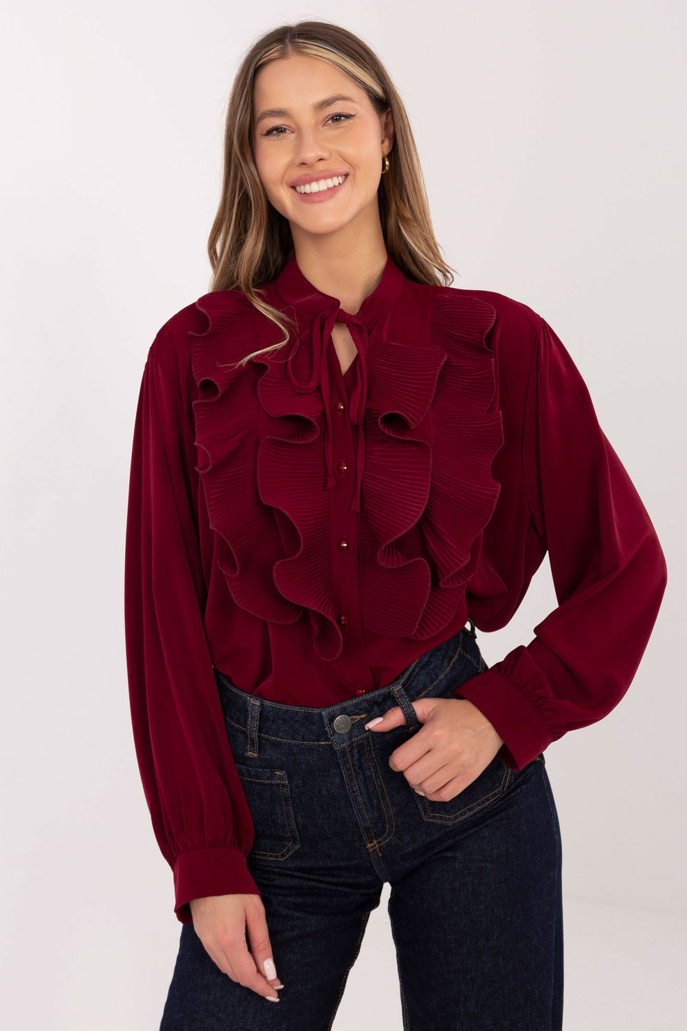 Image of Chemise manche longue rouge