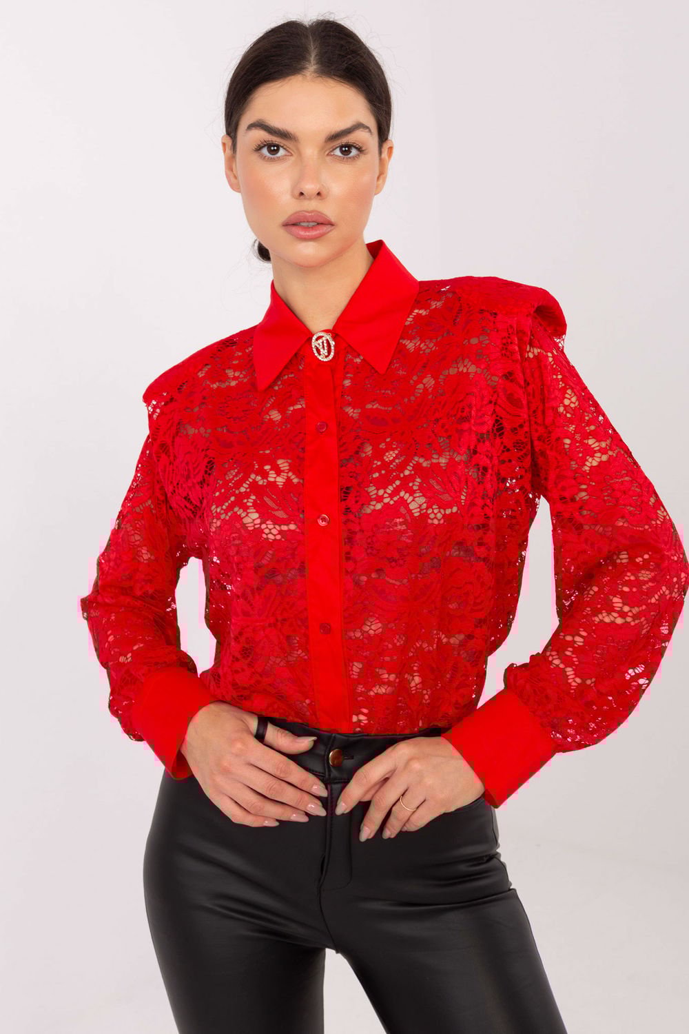 Image of Chemise manche longue rouge
