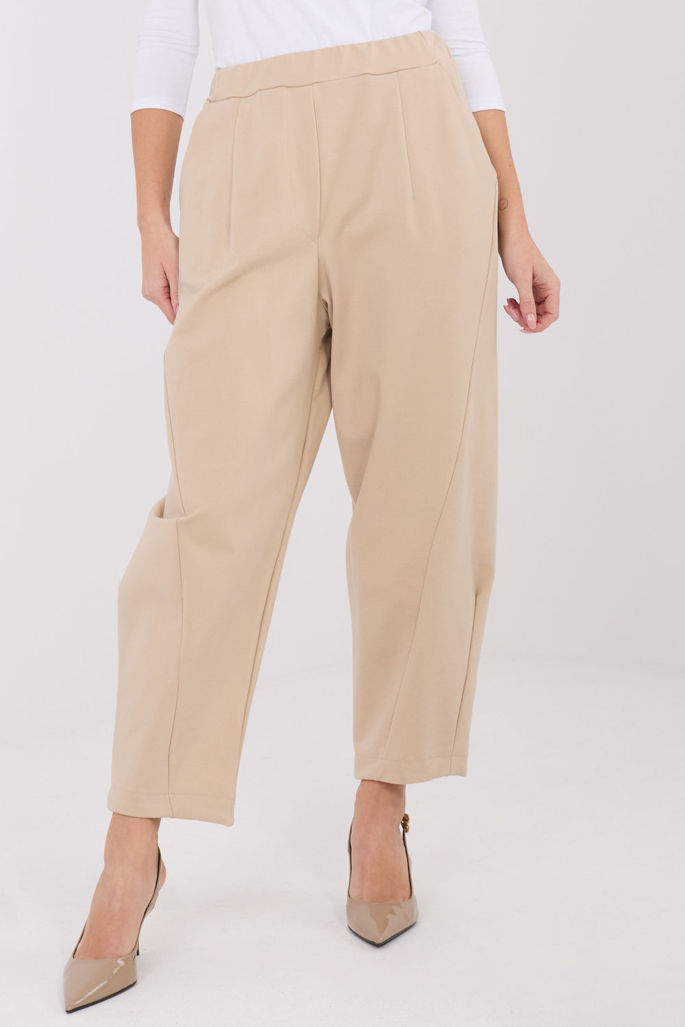 Image of Pantalon femme beige