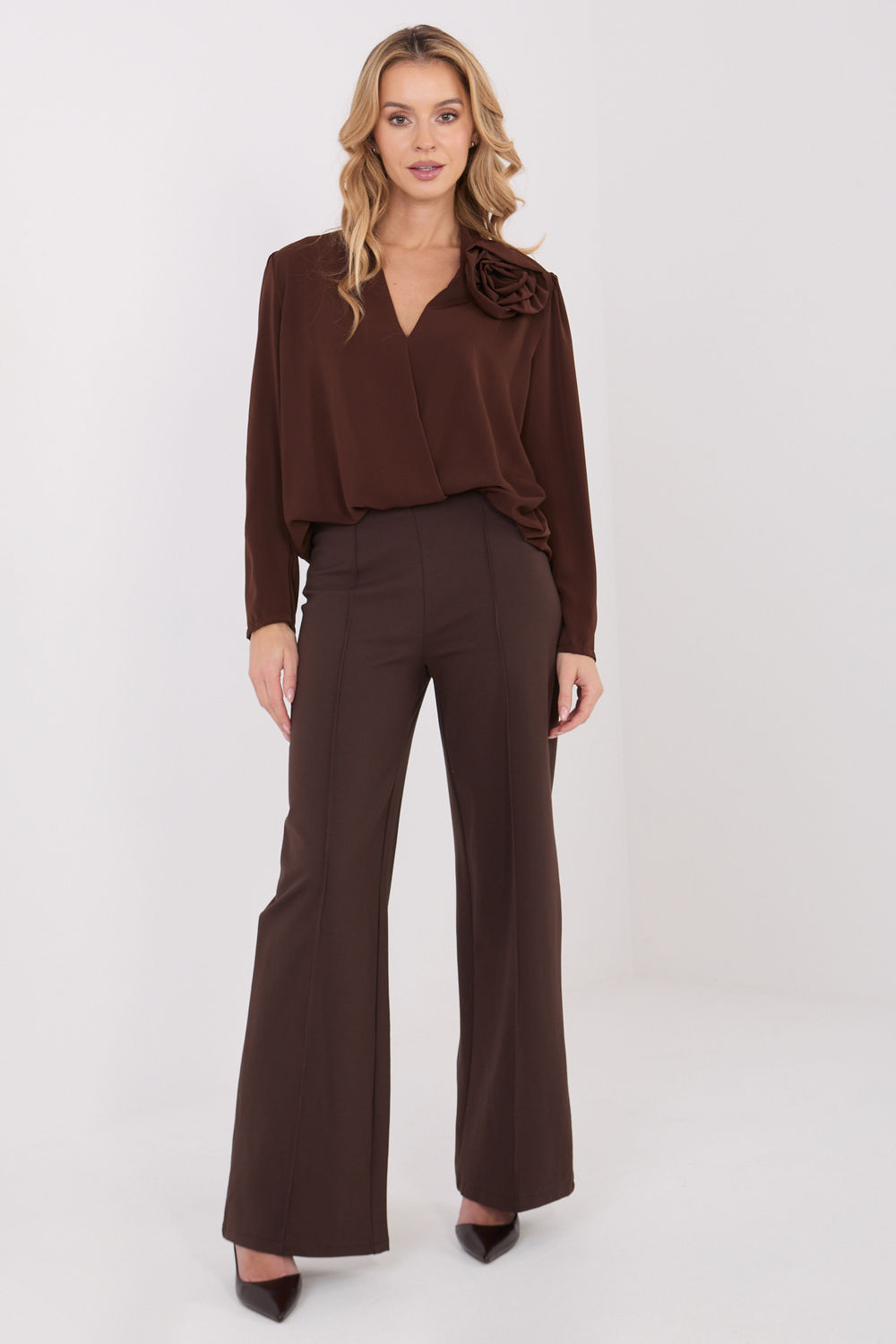 Image of Pantalon femme brun