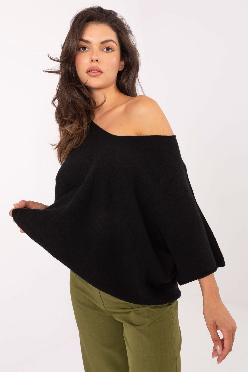 Image of Pull à manches courtes noir