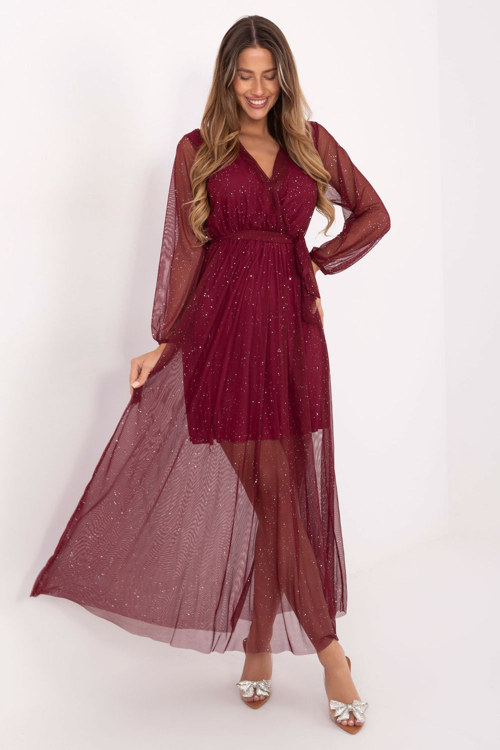 Image of Robe longue rouge