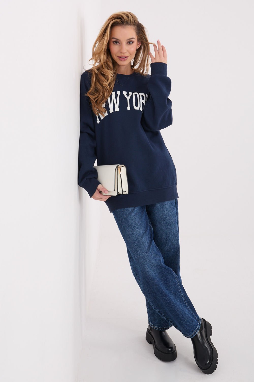 Image of Sweatshirt bleu marine
