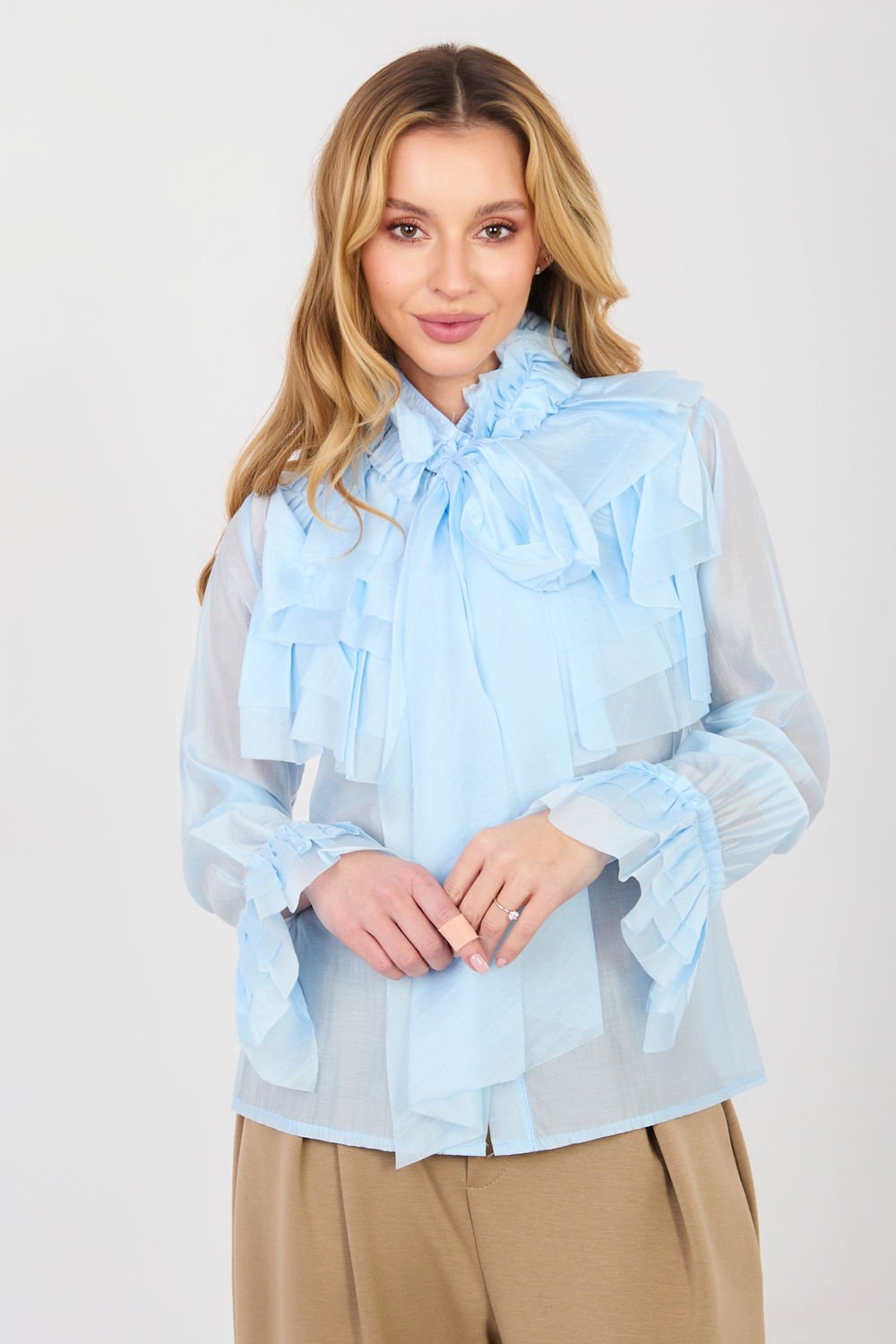 Image of Chemise manche longue bleue
