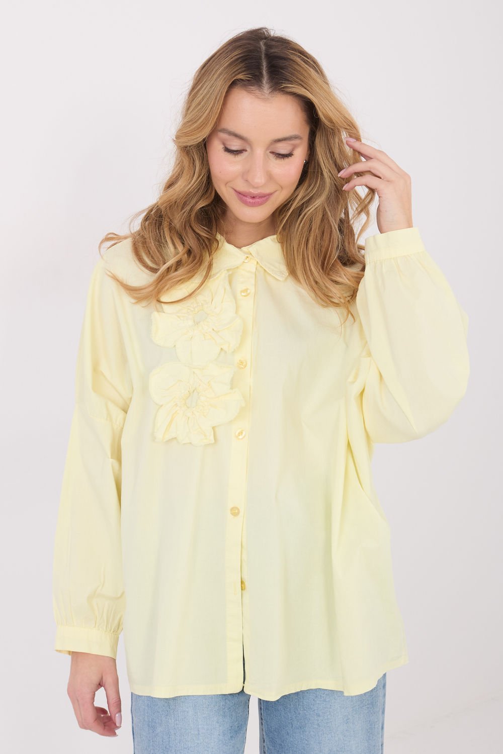 Image of Chemise manche longue jaune