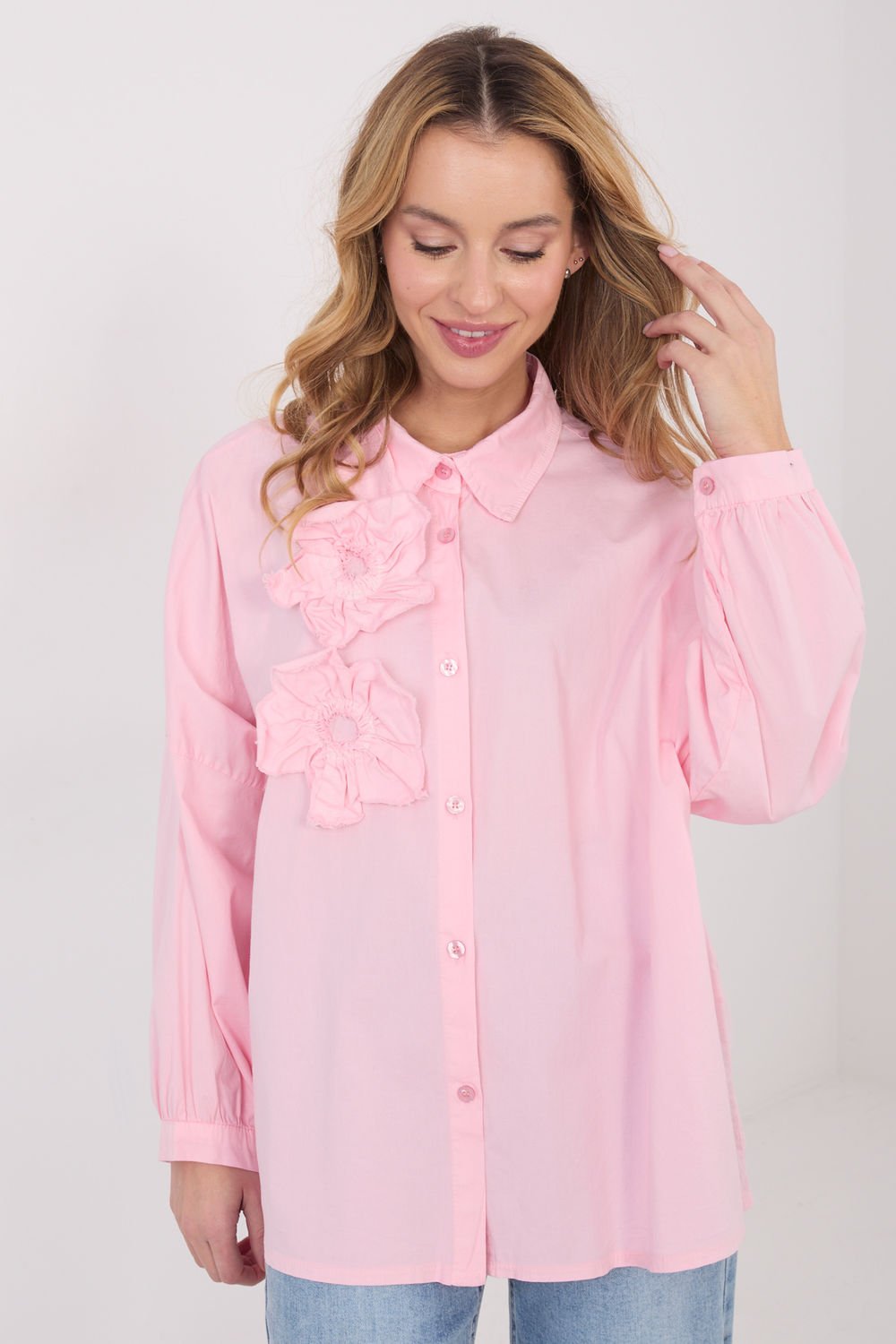 Image of Chemise manche longue rosé