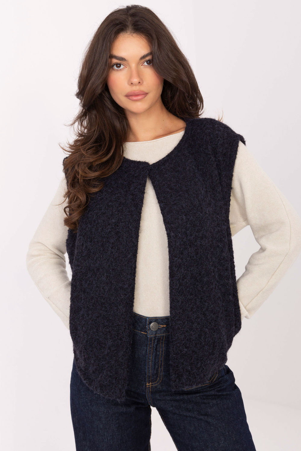 Image of Gilet bleu marine