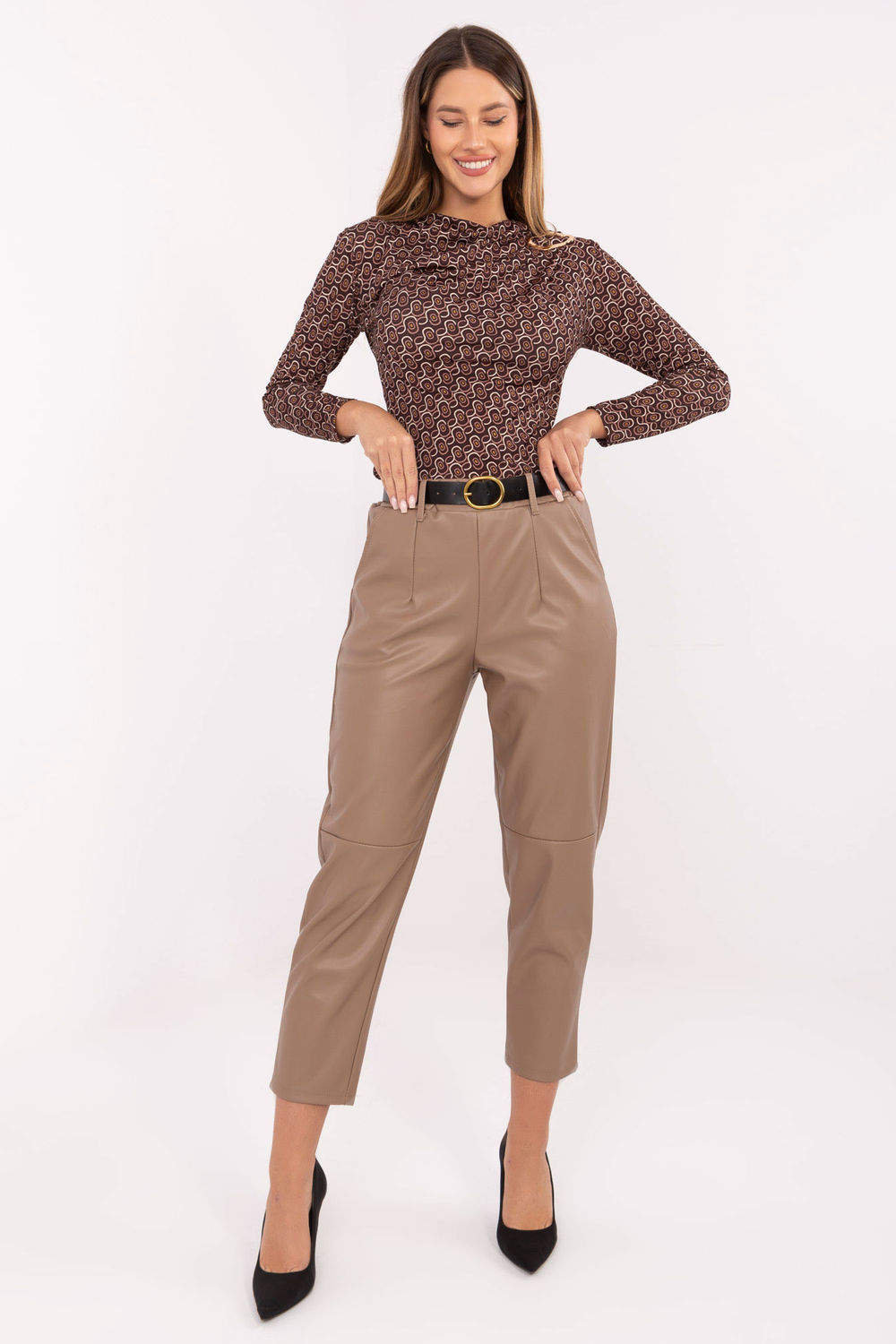 Image of Pantalon femme beige