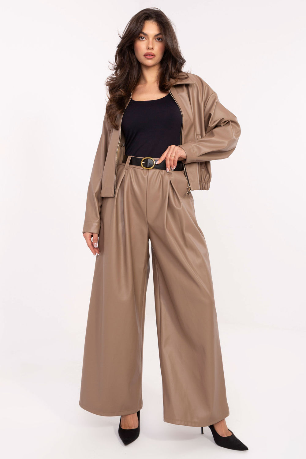 Image of Pantalon femme beige
