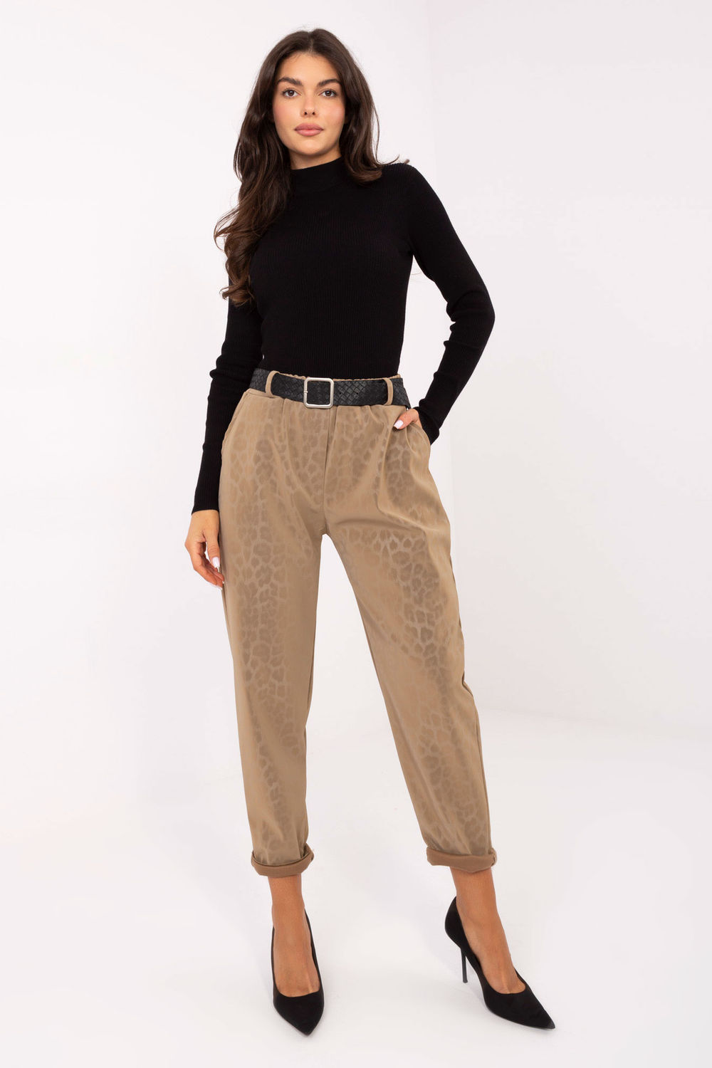Image of Pantalon femme brun