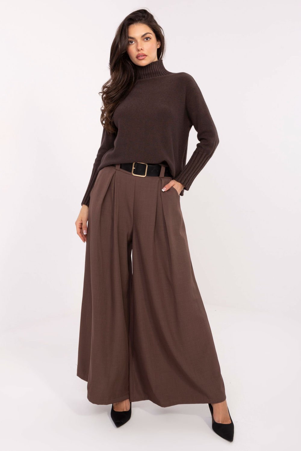 Image of Pantalon femme brun