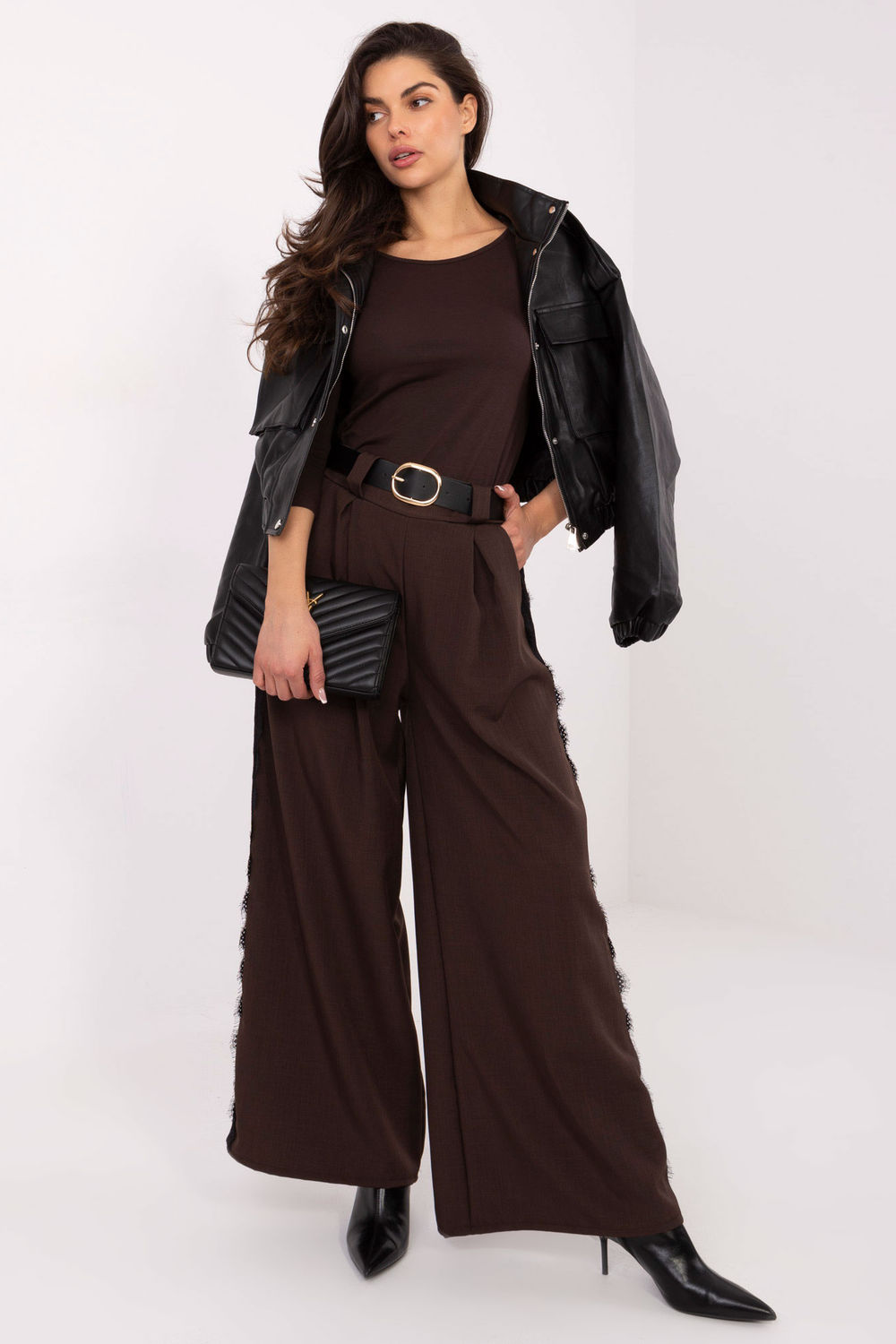 Image of Pantalon femme brun