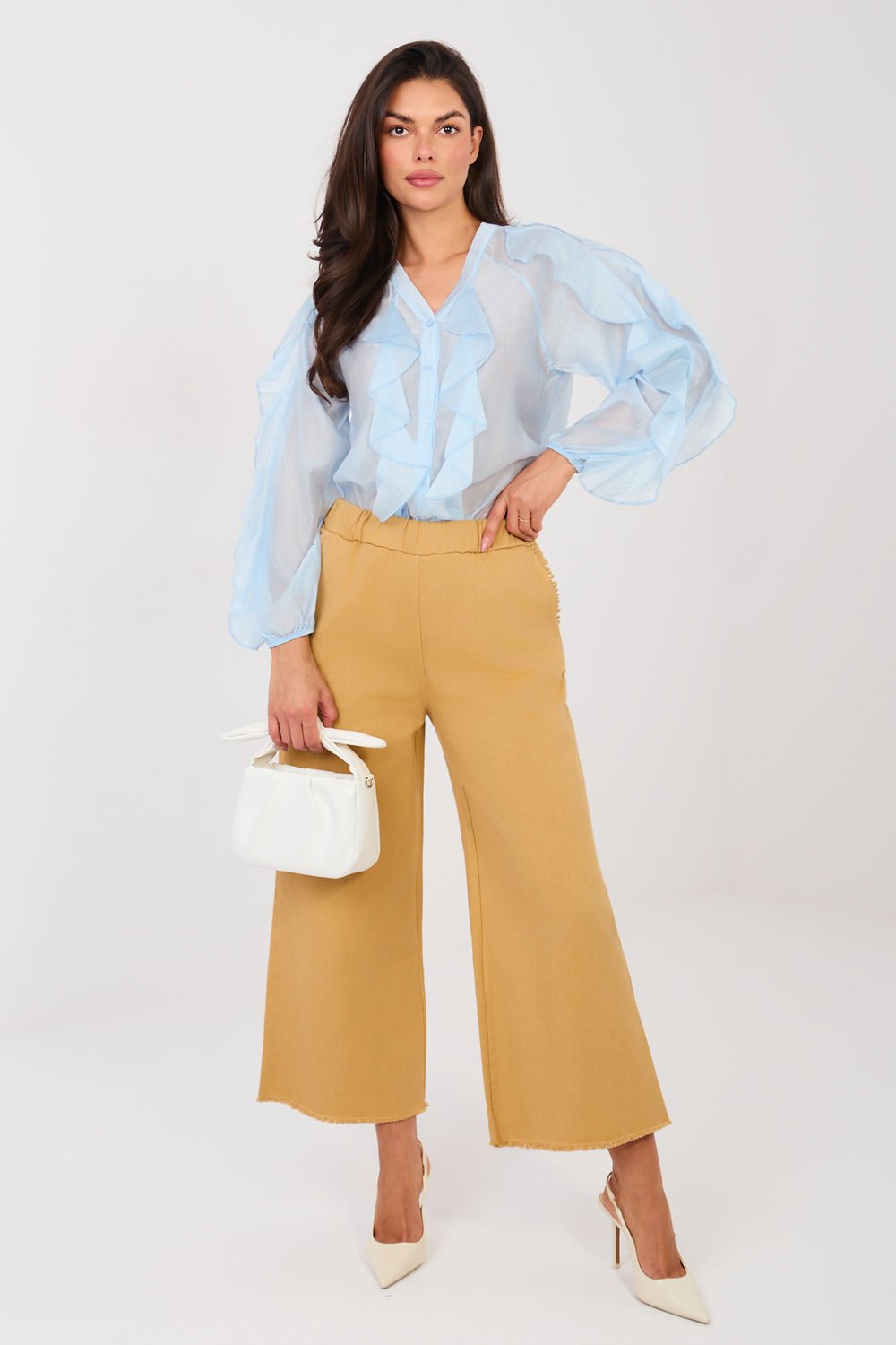 Image of Pantalon femme brun