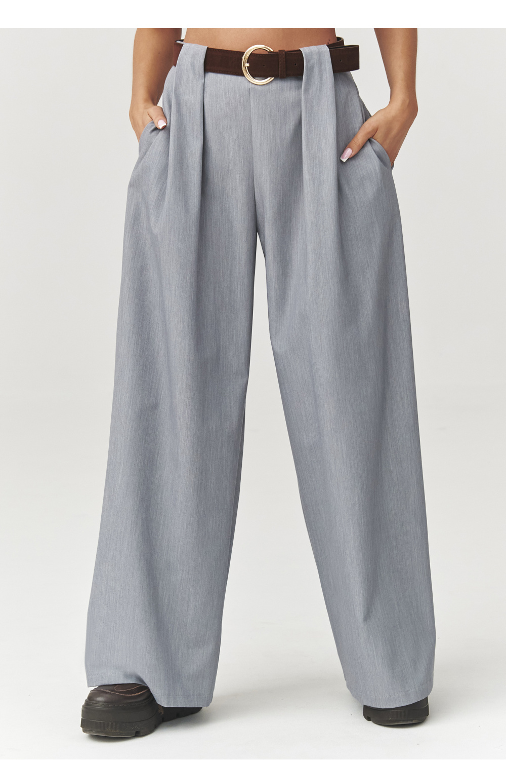 Image of Pantalon femme gris