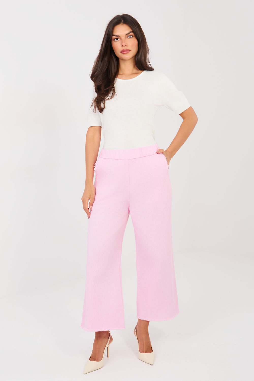 Image of Pantalon femme rosé