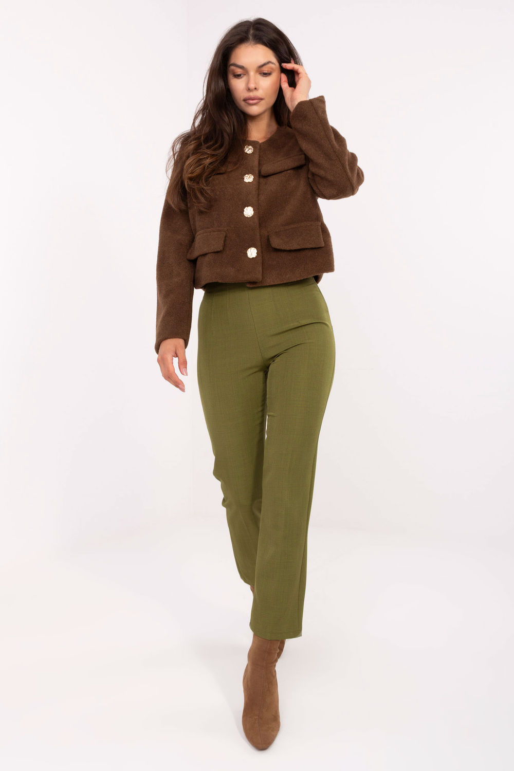 Image of Pantalon femme vert