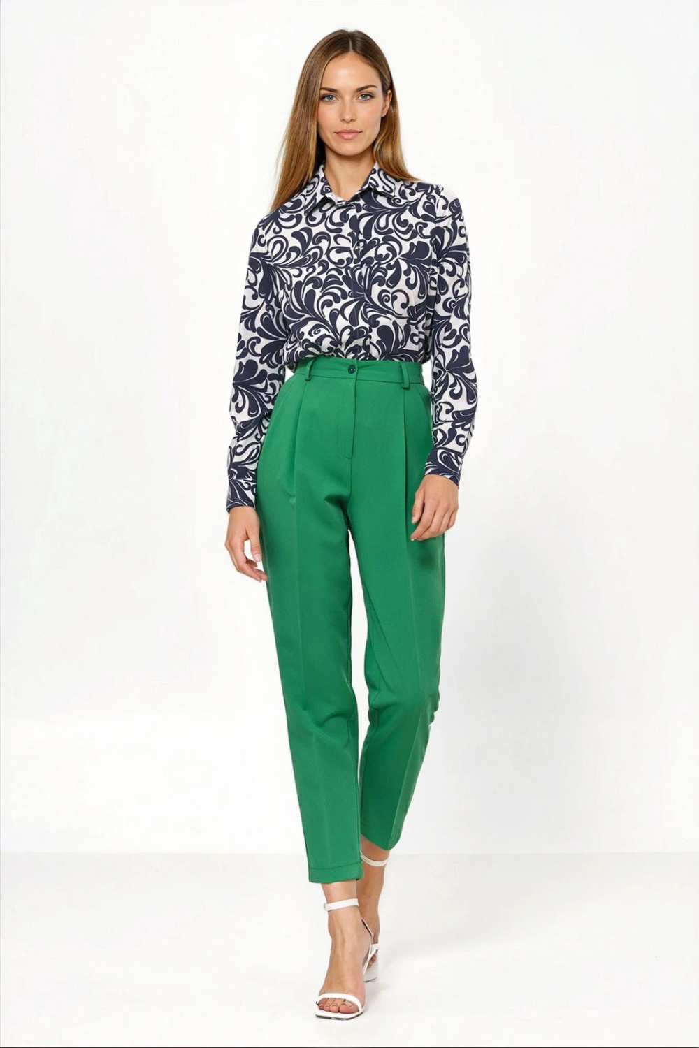 Image of Pantalon femme vert