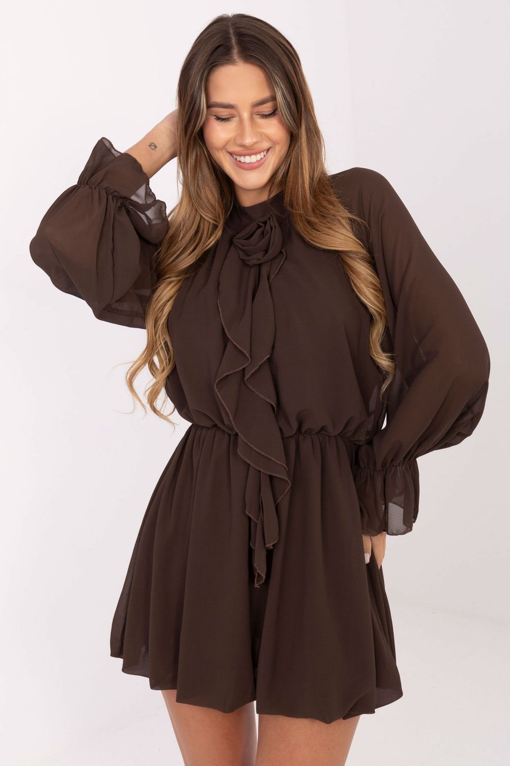 Image of Robe de cocktail brune