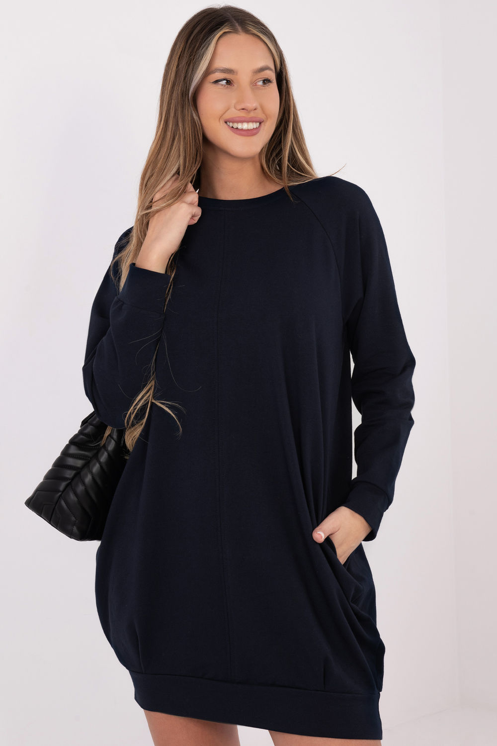 Image of Robe de jour bleue marine