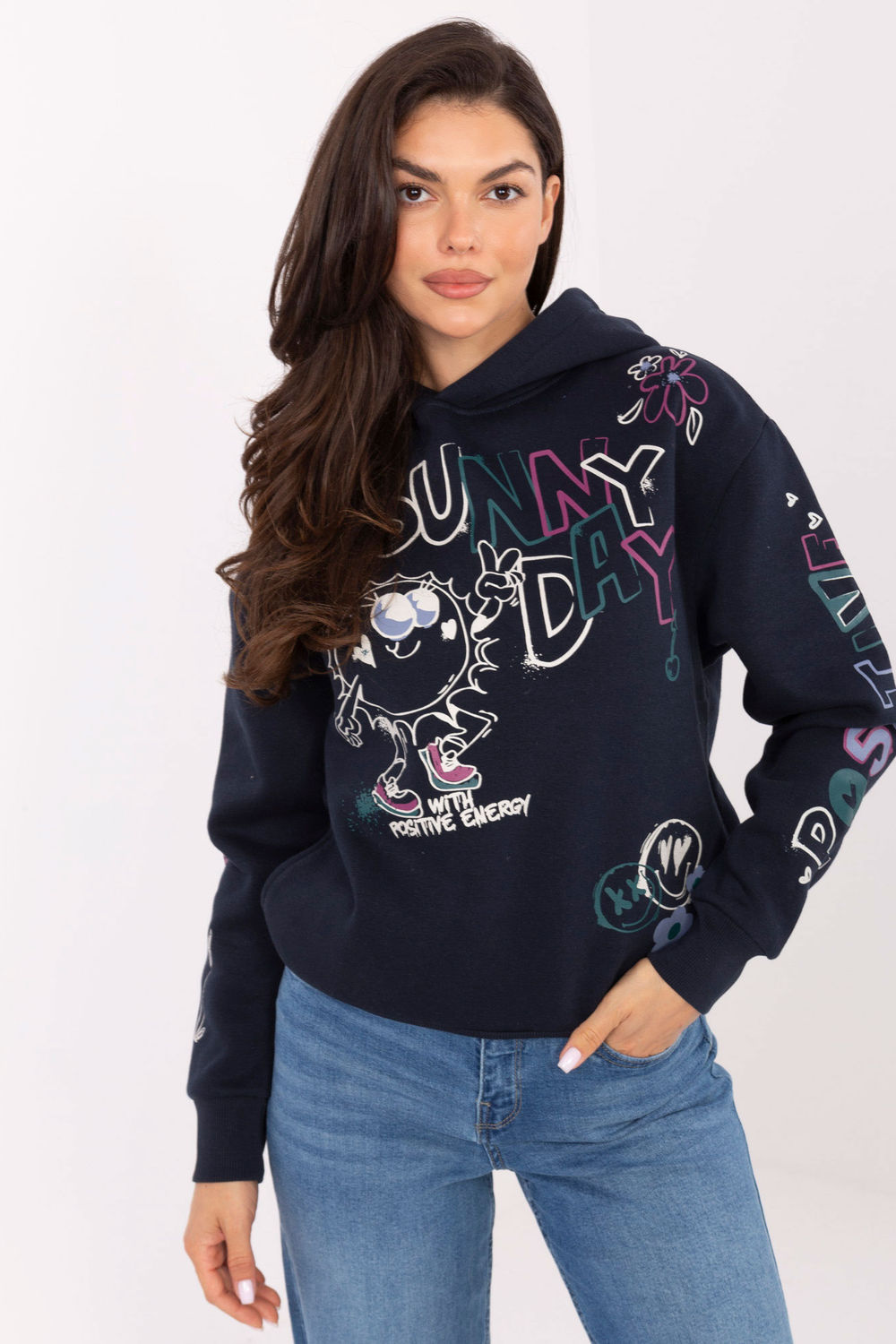 Image of Sweatshirt bleu marine