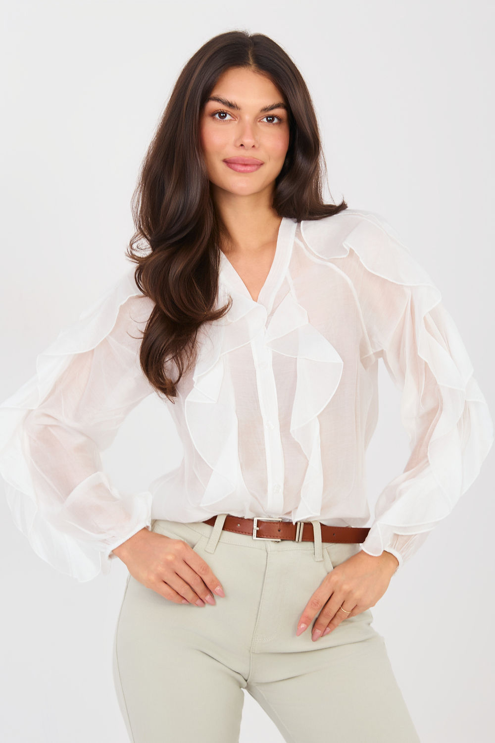 Image of Chemise manche longue blanche