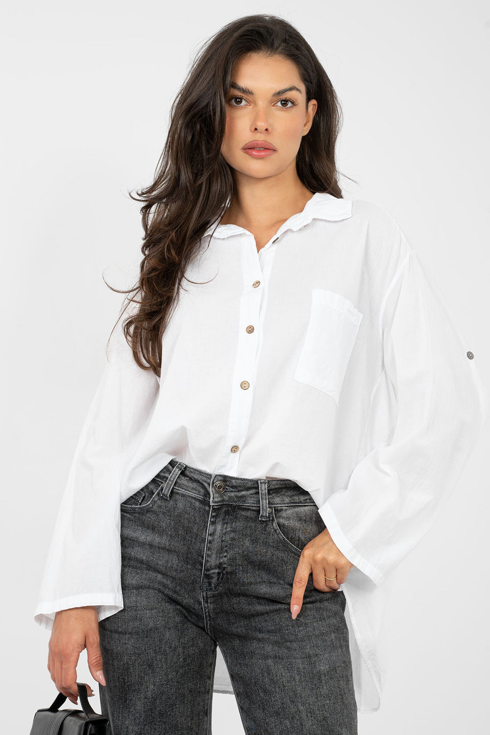 Image of Chemise manche longue blanche