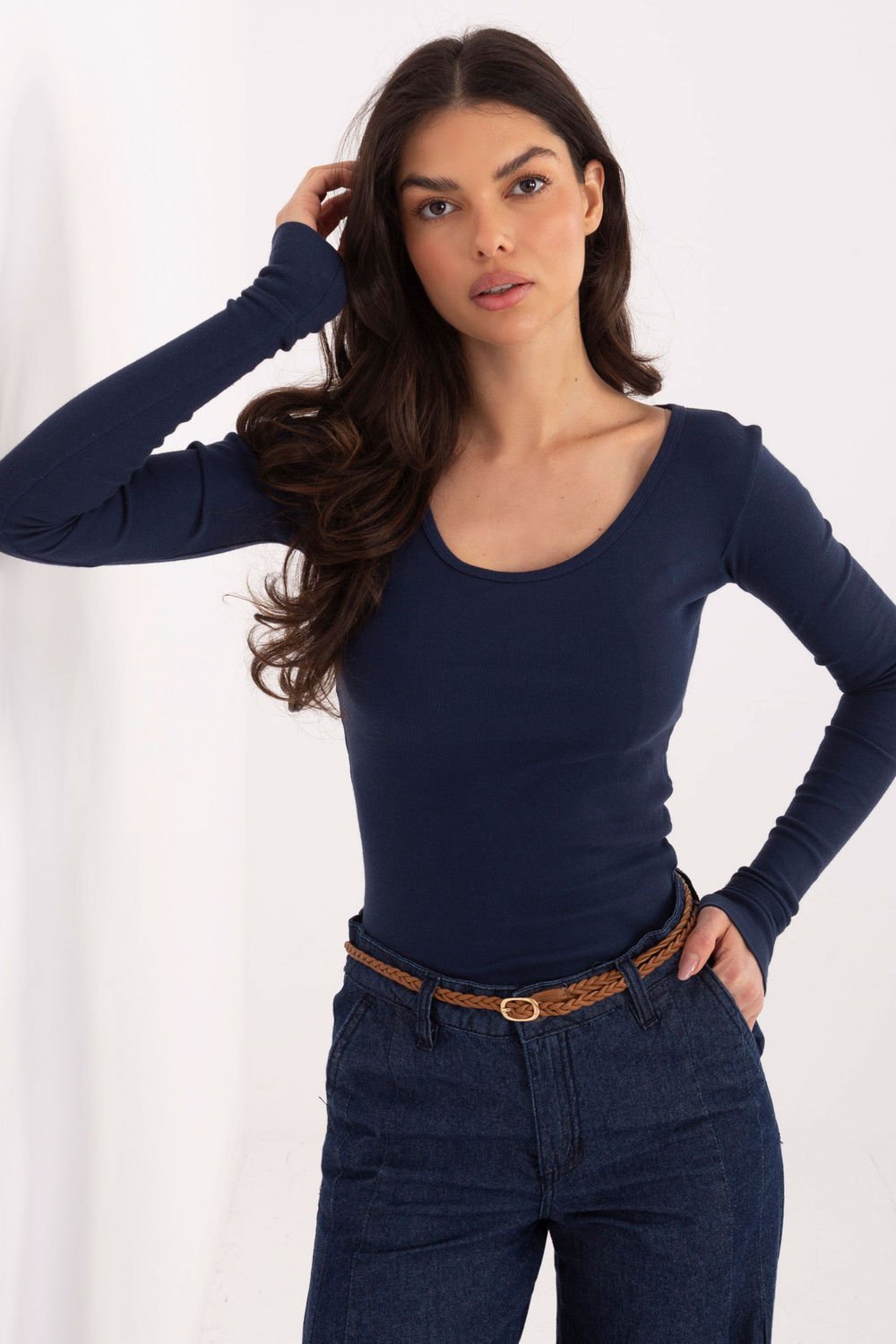 Image of Chemisier bleu marine