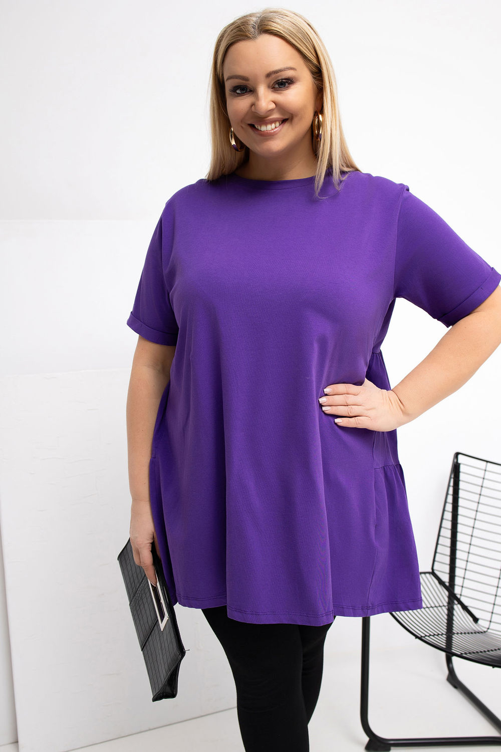 Image of Chemisier grande taille violet