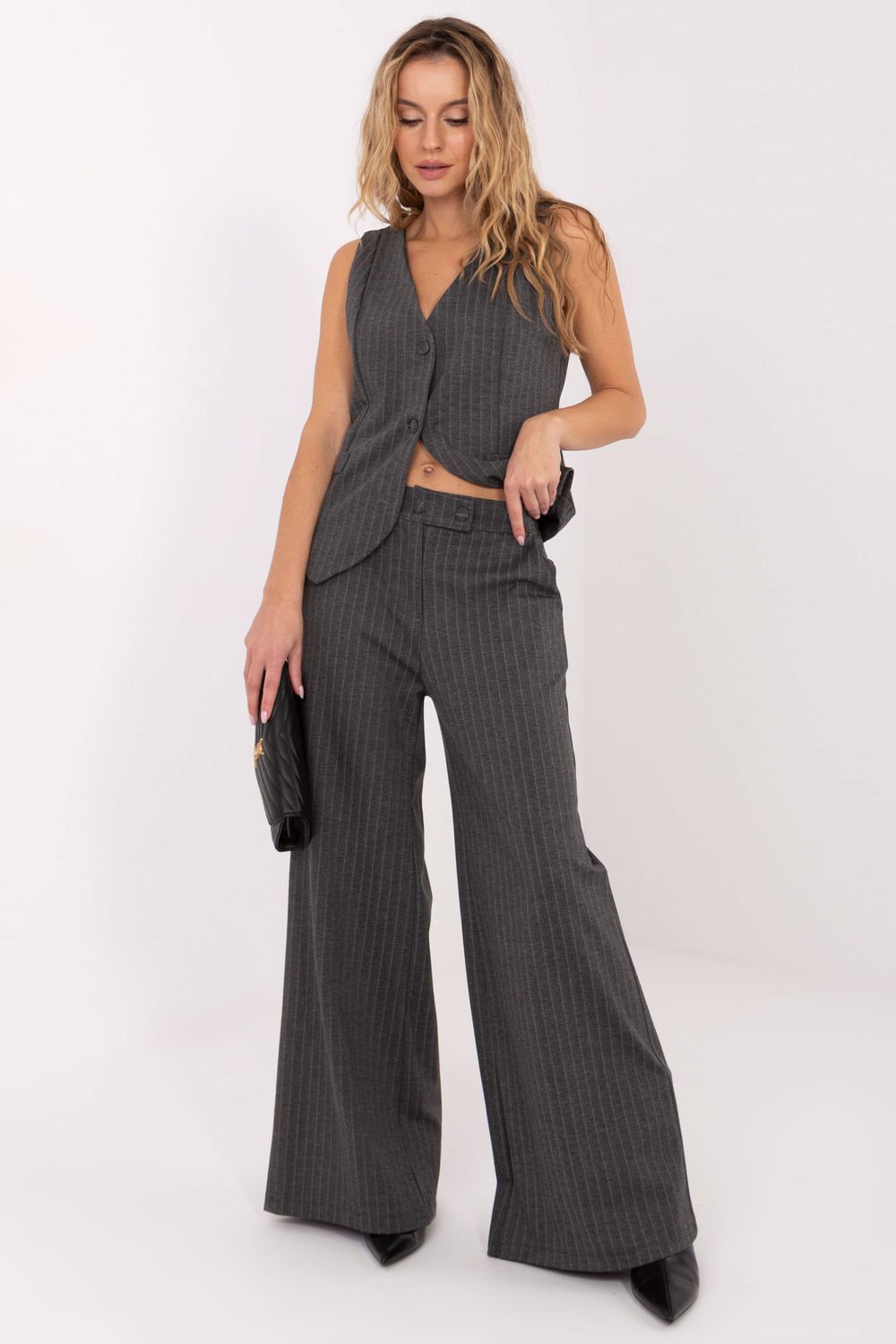 Image of Pantalon femme gris