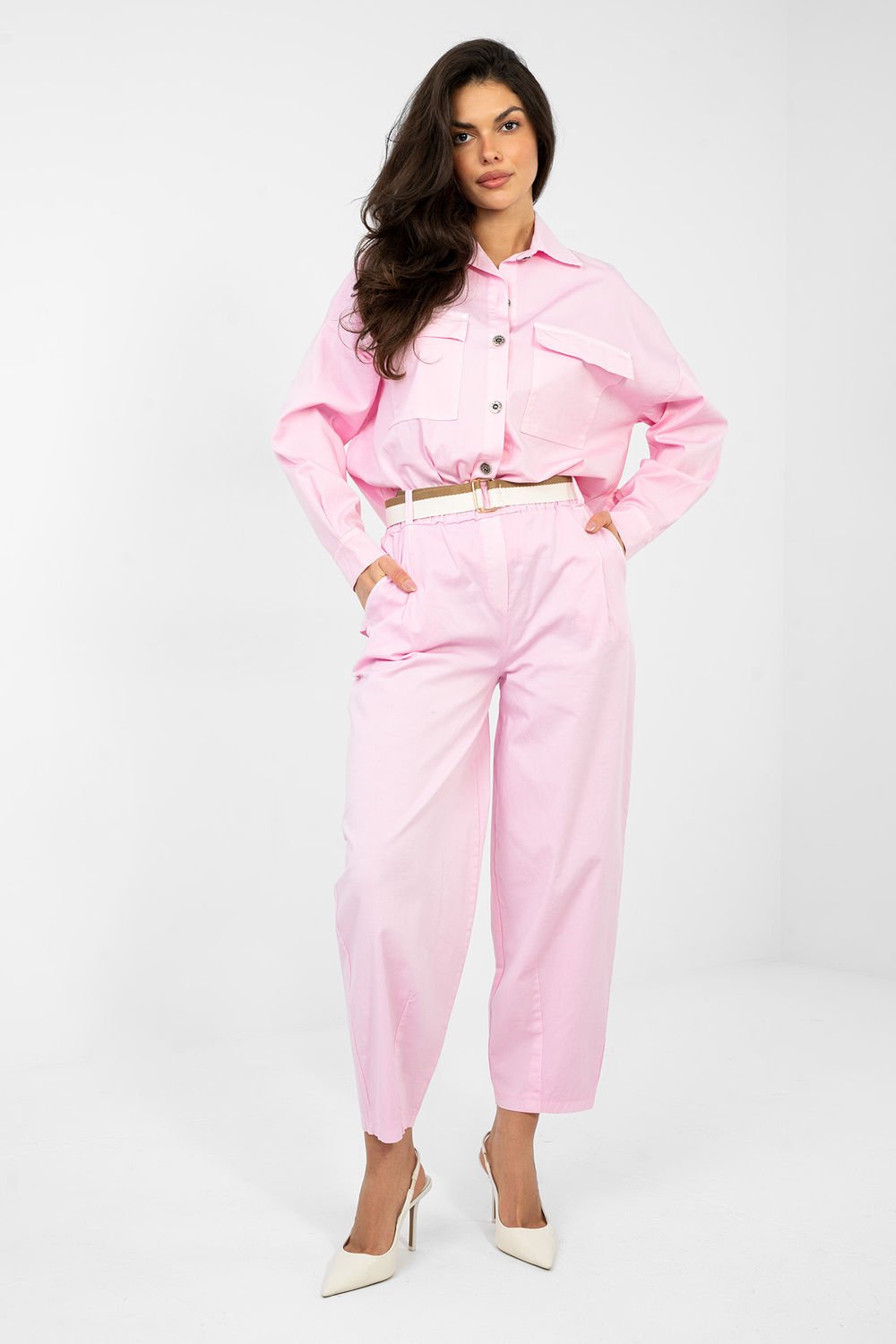 Image of Pantalon femme rosé