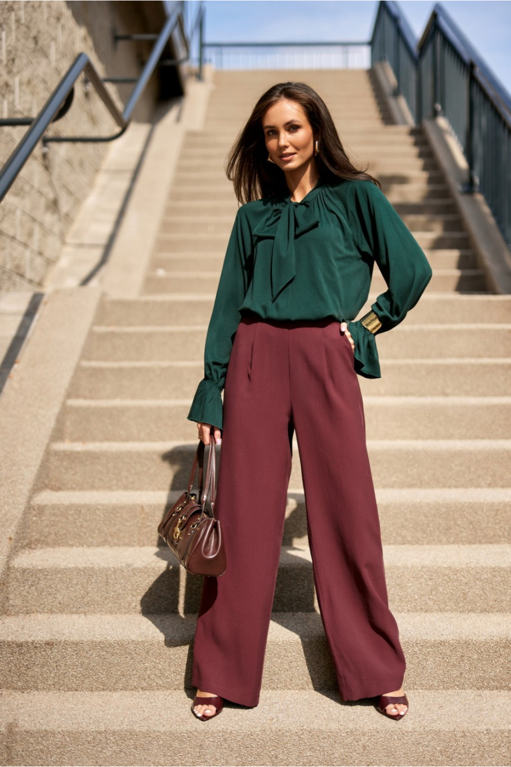 Image of Pantalon femme rouge