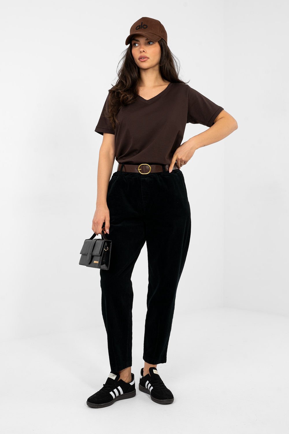 Image of Spodnie sztruksowe noir