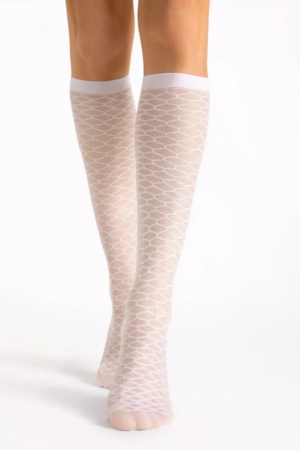 Image of Chaussettes longues blanc