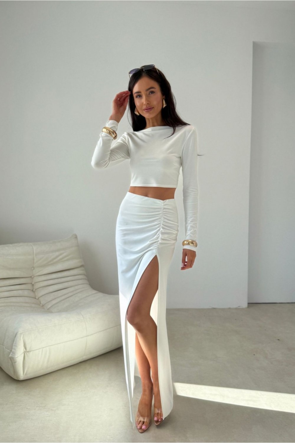 Image of Jupe longue beige