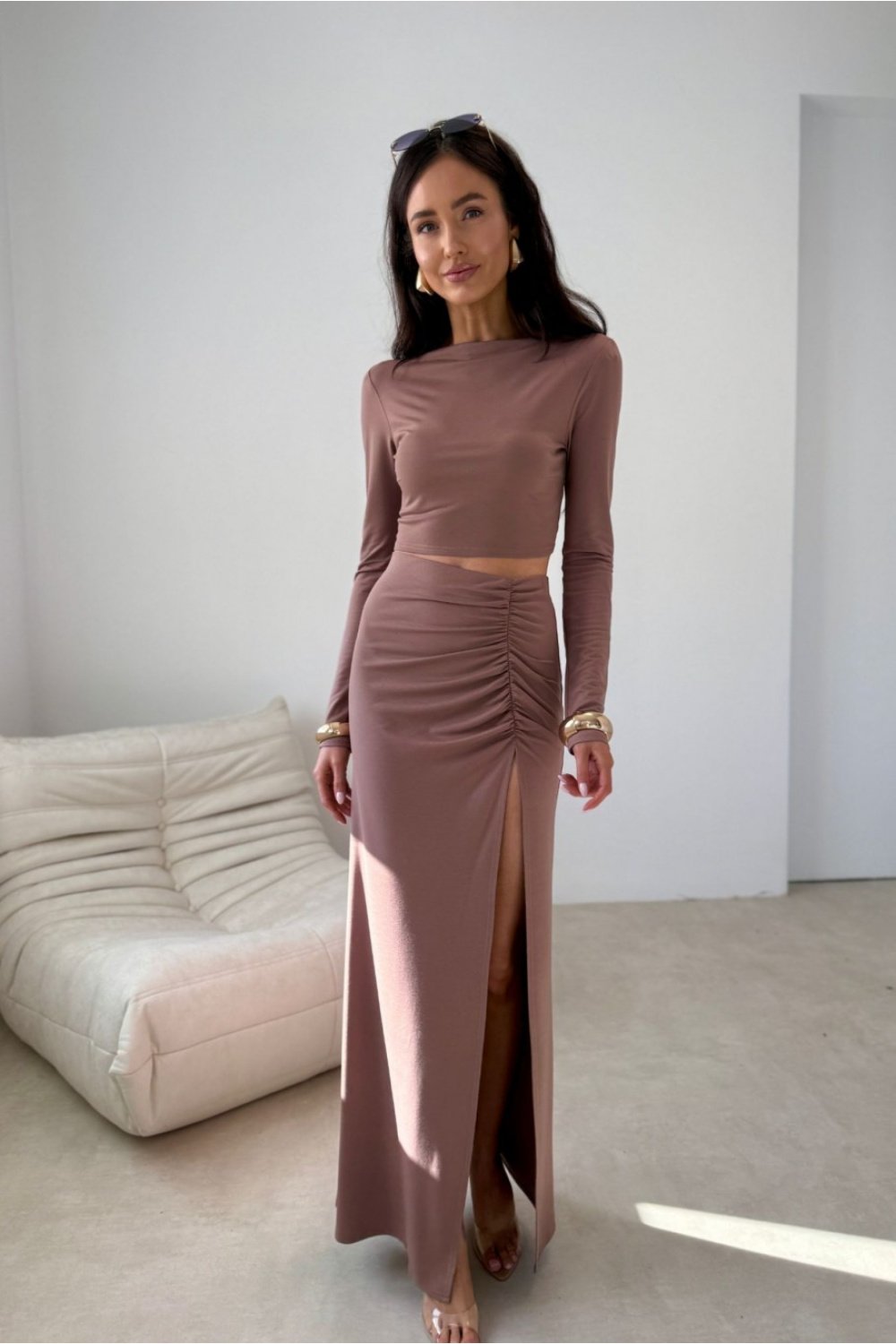 Image of Jupe longue beige