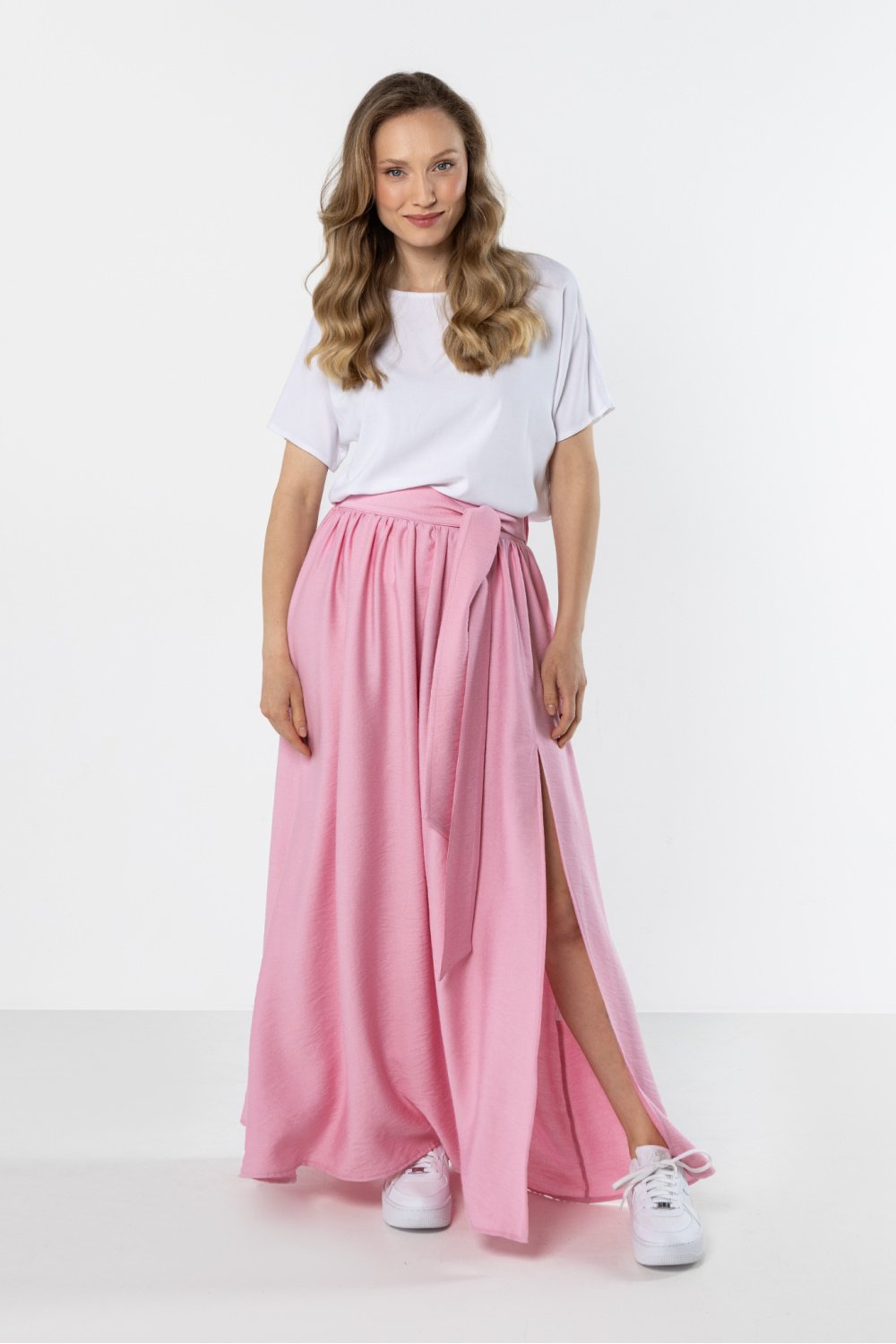 Image of Jupe longue rosé