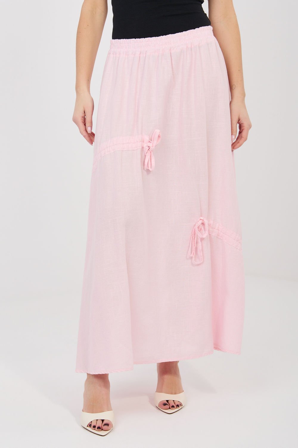 Image of Jupe longue rosé
