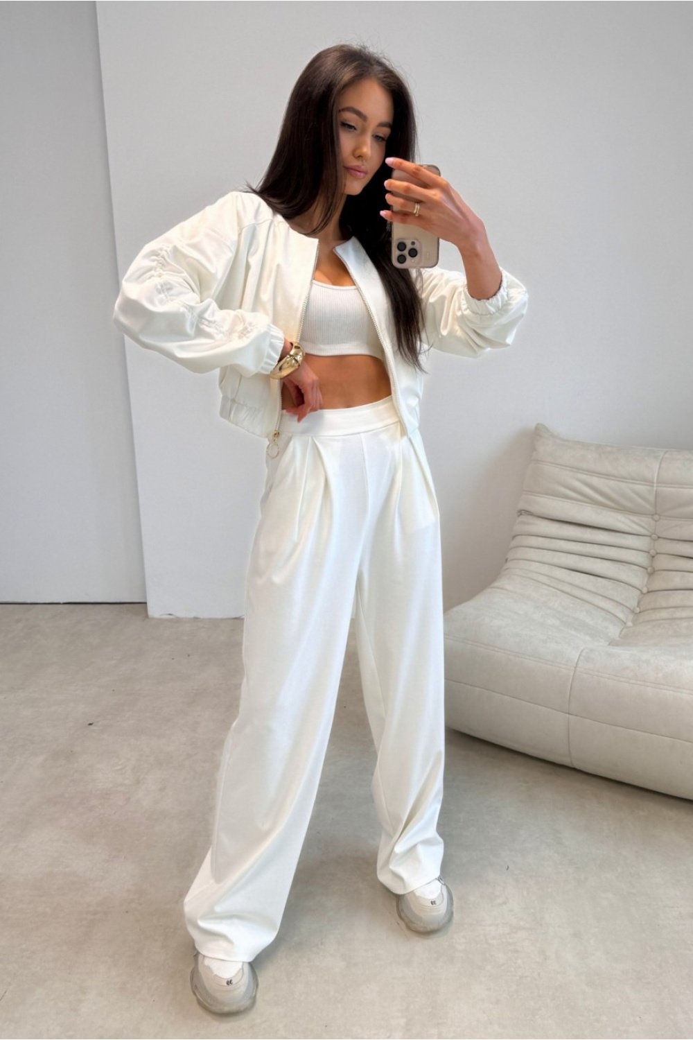 Image of Pantalon femme beige