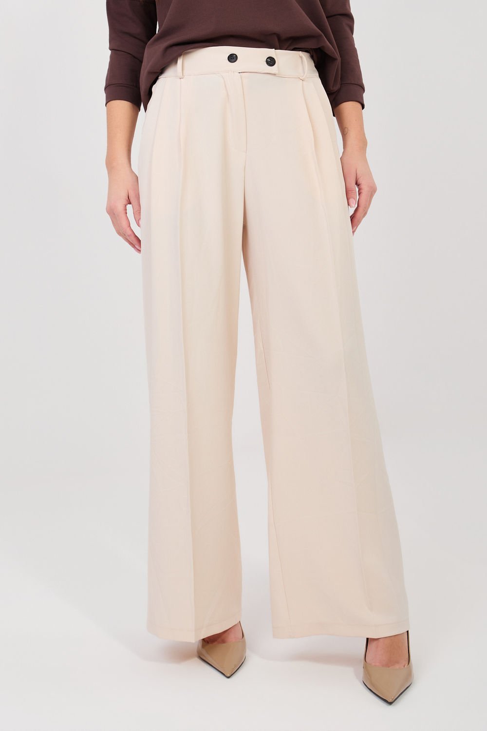 Image of Pantalon femme beige