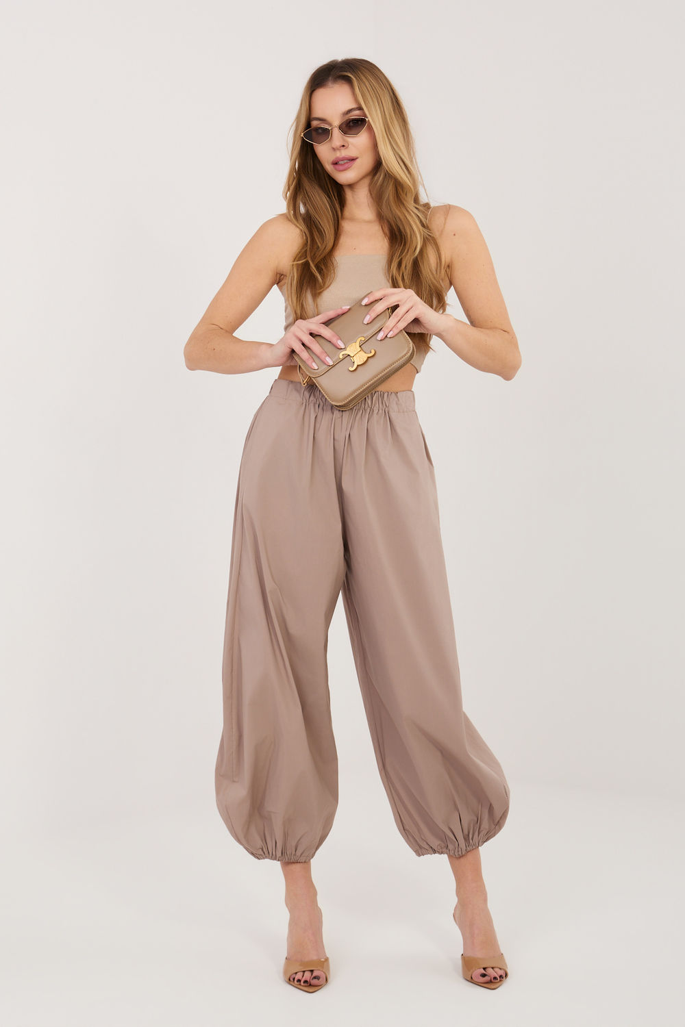 Image of Pantalon femme beige